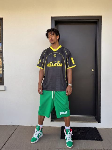 Black And Yellow No.11 Mesh Jersey Tee 29043141