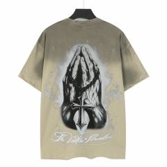 Laugh And Cry Double Face Prayer Print Washed Tee 2 colors 29043140