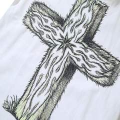 Lamb Letter Print Street Retro Oversized T-Shirt Tee 29031483