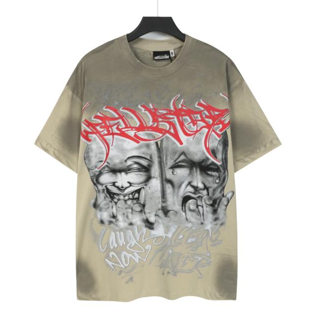 Laugh And Cry Double Face Prayer Print Washed Tee 2 colors 29043140