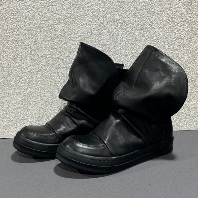 RO Top Layer Leather RO Dark Style Hat Shaped High Top Ankle Boots(US6-14)
