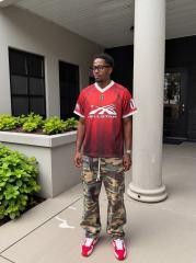Red And Black No.00 Mesh Jersey Tee 29043143