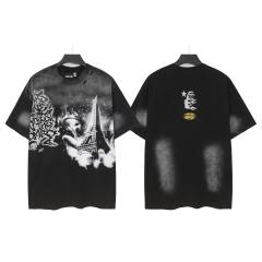Dark Paris Eiffel Tower Print Washed Tee 2 colors 29043139