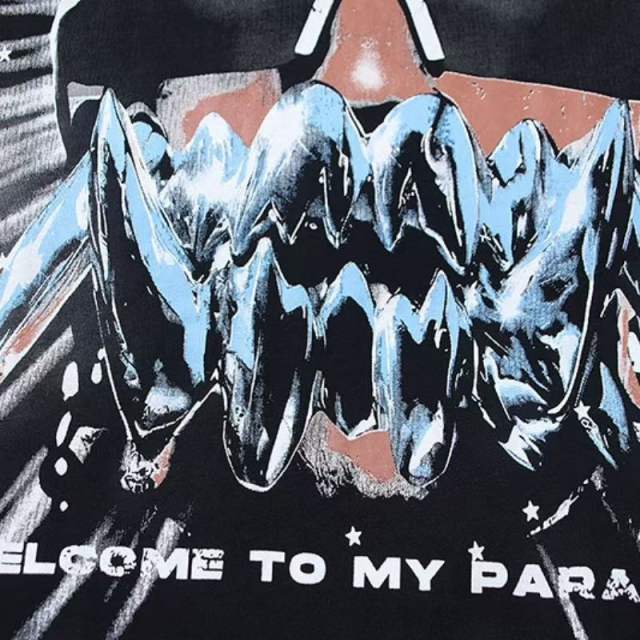 Welcome To My Paradise  Ice Teeth Graphic Oversized T-shirt 29033253