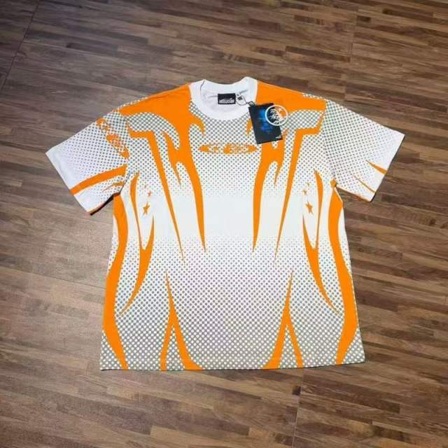 Flame Mesh Print Oversized Jersey Style T-shirt 2 colors 29032868