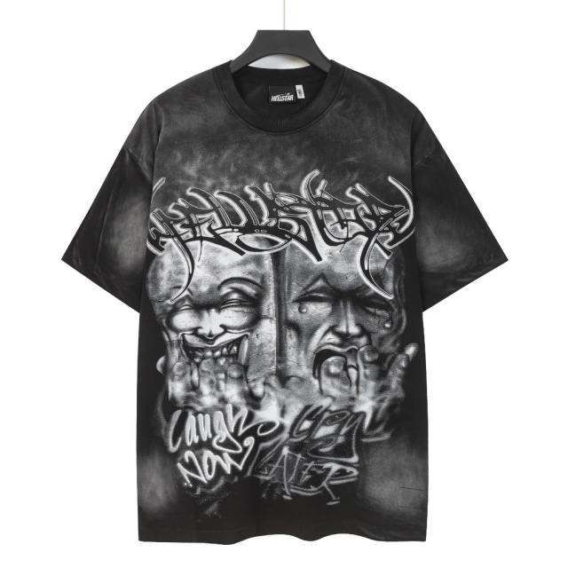 Laugh And Cry Double Face Prayer Print Washed Tee 2 colors 29043140