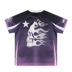 Purple And Black Skull Mesh Jersey Tee 29043145