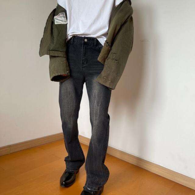 ERD Gradient Washed Flare Jeans