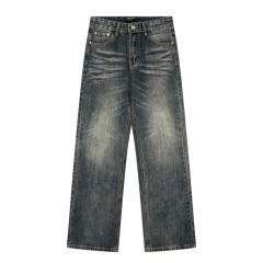 ERD Patchwork Flare Jeans Vintage Muddy Stain Bootcut Denim