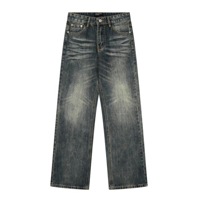 ERD Patchwork Flare Jeans Vintage Muddy Stain Bootcut Denim