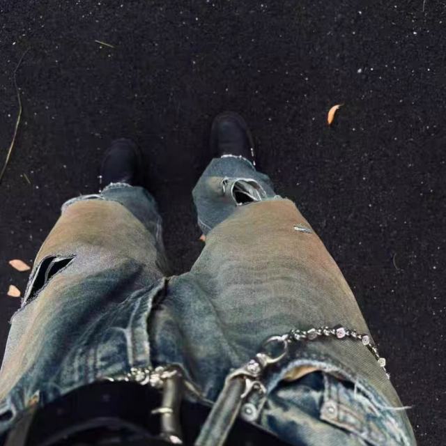 ERD Cut Straight Denim Jeans