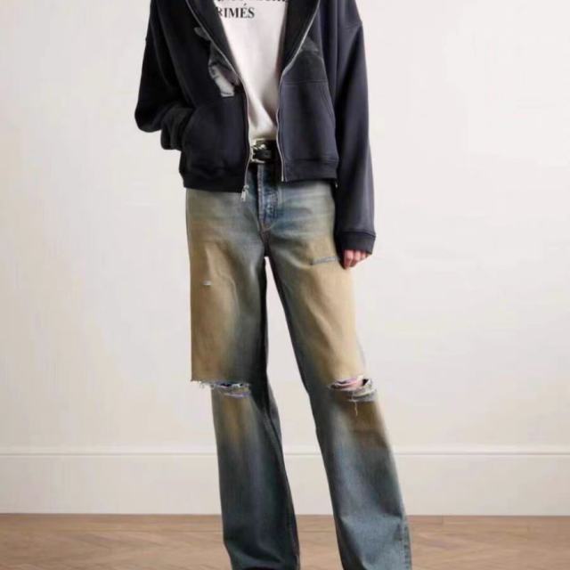ERD Cut Straight Denim Jeans