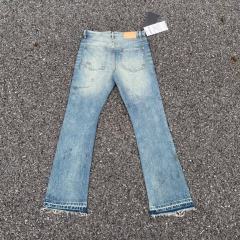 ERD Patchwork Flare Jeans Vintage Muddy Stain Bootcut Denim