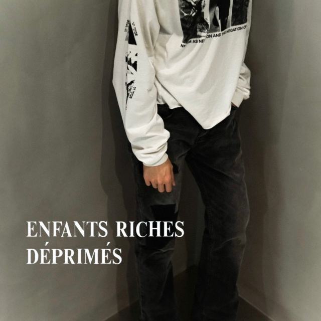 ERD Patchwork Flare Jeans Black Washed Distressed Bootcut Denim