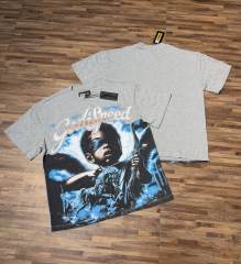 Blindfolded Cupid Angel Rhinestone-decorated Distressed T-shirt 2 colors 29051377