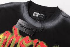 Flame Racing Driver Skull Vintage Black Short-Sleeve T-Shirt 29052456