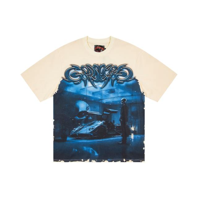 Blues Skeleton Pagani Sportscar Beige Short-sleeved T-shirt 2 colors 29051264