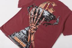 No. 69 Helmet Racing Skull Distressed Black Short-Sleeve T-Shirt 29052367