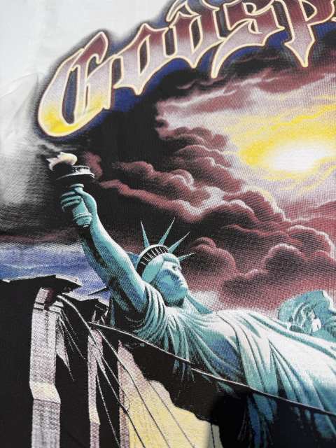 Statue of Liberty Sunset  T-shirt with white short sleeves 29051274
