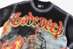 Flame Racing Driver Skull Vintage Black Short-Sleeve T-Shirt 29052456