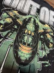 Astronaut skeleton hot-fix rhinestone vintage short-sleeved T-shirt 29047359