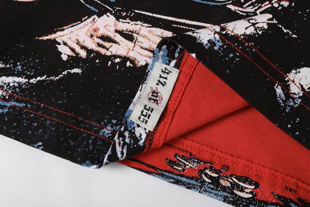 Wolf Knight Motorcycle Red Double-sided Printed Short-sleeved T-shirt 29051343