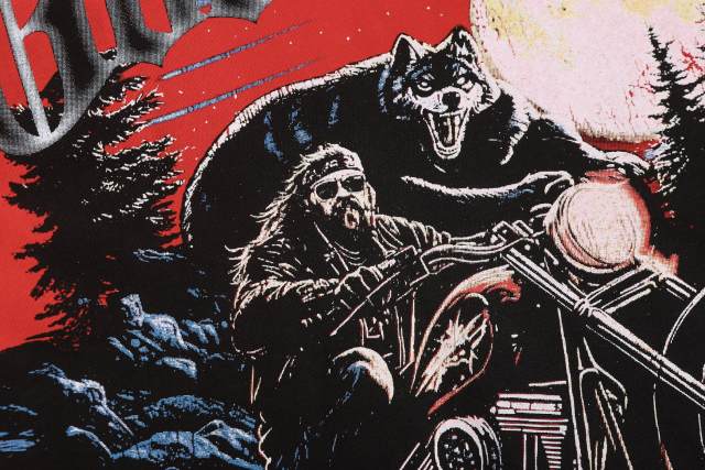 Wolf Knight Motorcycle Red Double-sided Printed Short-sleeved T-shirt 29051343