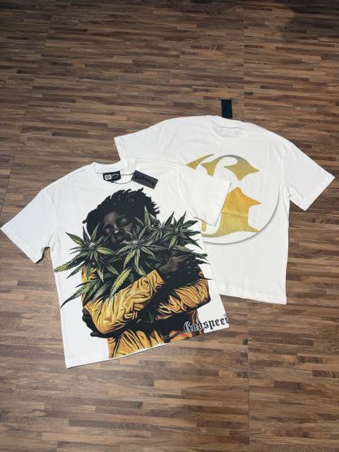 Reggae character G logo white short-sleeved T-shirt 29047421