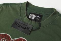 Bulldog New York City Black and Green Distressed Short-Sleeve T-Shirt 29052378