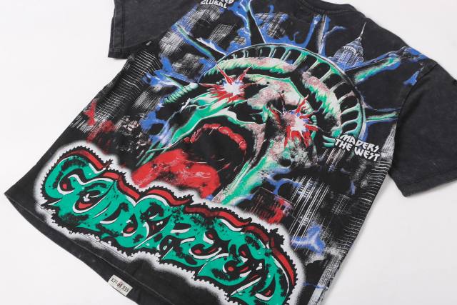 Raging Mutation: Statue of Liberty Black Vintage Short-Sleeve T-Shirt  29051374
