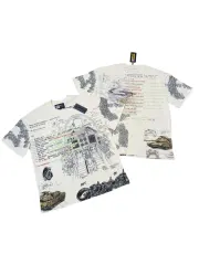 Military fighter tank beige short-sleeved T-shirt  29047434