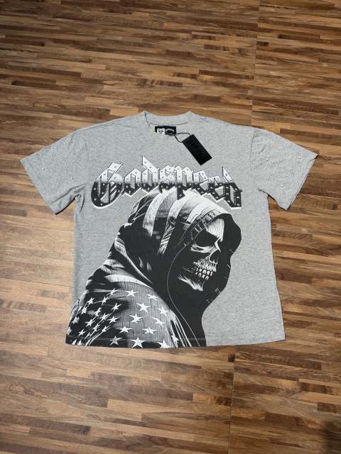 American flag hoodie, death skull, hot-fix rhinestone,  worn-out T-shirt 2 colors 29051378