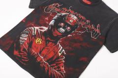Racing driver skull hot-fix Gothic font black vintage short-sleeved T-shirt 29051372