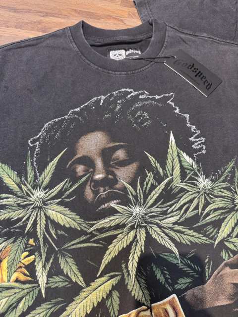 Reggae character G logo black short-sleeved T-shirt 29047424