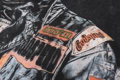 No. 69 Helmet Racing Skull Distressed Black Short-Sleeve T-Shirt 29052367