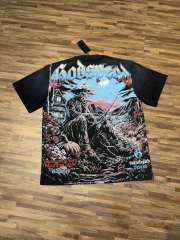 Western cowboy skull rhinestone black vintage short-sleeved T-shirt 29047333