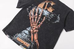 No. 69 Helmet Racing Skull Distressed Black Short-Sleeve T-Shirt 29052367