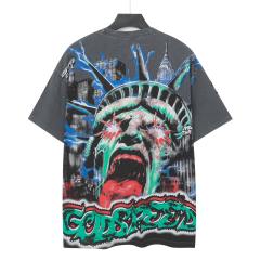 Raging Mutation: Statue of Liberty Black Vintage Short-Sleeve T-Shirt  29051374