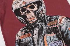 No. 69 Helmet Racing Skull Distressed Black Short-Sleeve T-Shirt 29052367