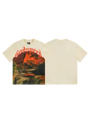 Hollywood sports car beige short-sleeved T-shirt 29047316