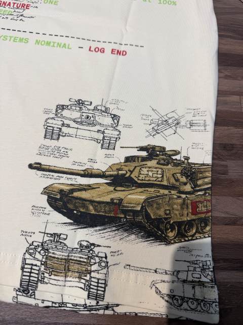 Military fighter tank beige short-sleeved T-shirt  29047434