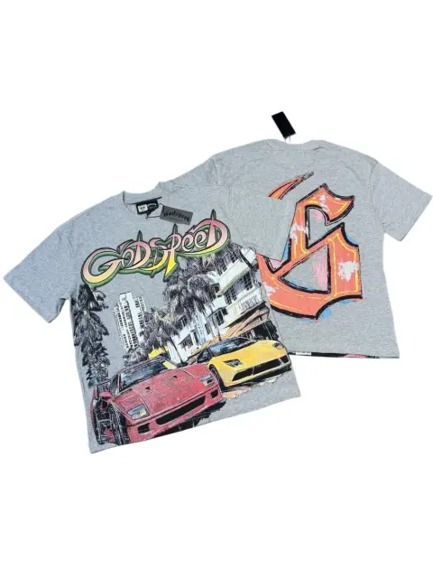 Miami sports car G logo gray short-sleeved T-shirt 29047413