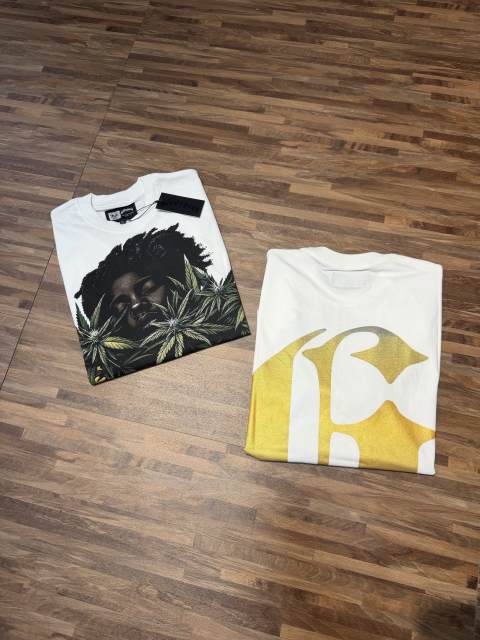 Reggae character G logo white short-sleeved T-shirt 29047421