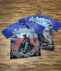 Western cowboy skull rhinestone black vintage short-sleeved T-shirt 29047333