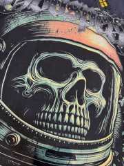Astronaut skeleton hot-fix rhinestone vintage short-sleeved T-shirt 29047359
