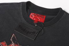 Racing driver skull hot-fix Gothic font black vintage short-sleeved T-shirt 29051372