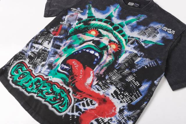 Raging Mutation: Statue of Liberty Black Vintage Short-Sleeve T-Shirt  29051374