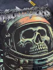 Astronaut skeleton hot-fix rhinestone vintage short-sleeved T-shirt 29047359