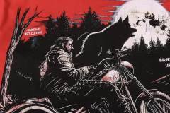 Wolf Knight Motorcycle Red Double-sided Printed Short-sleeved T-shirt 29051343