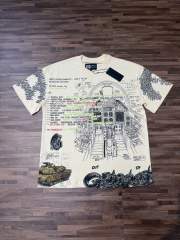 Military fighter tank beige short-sleeved T-shirt  29047434